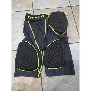 Champro Padded Compression Football Shorts Mens Medium Black